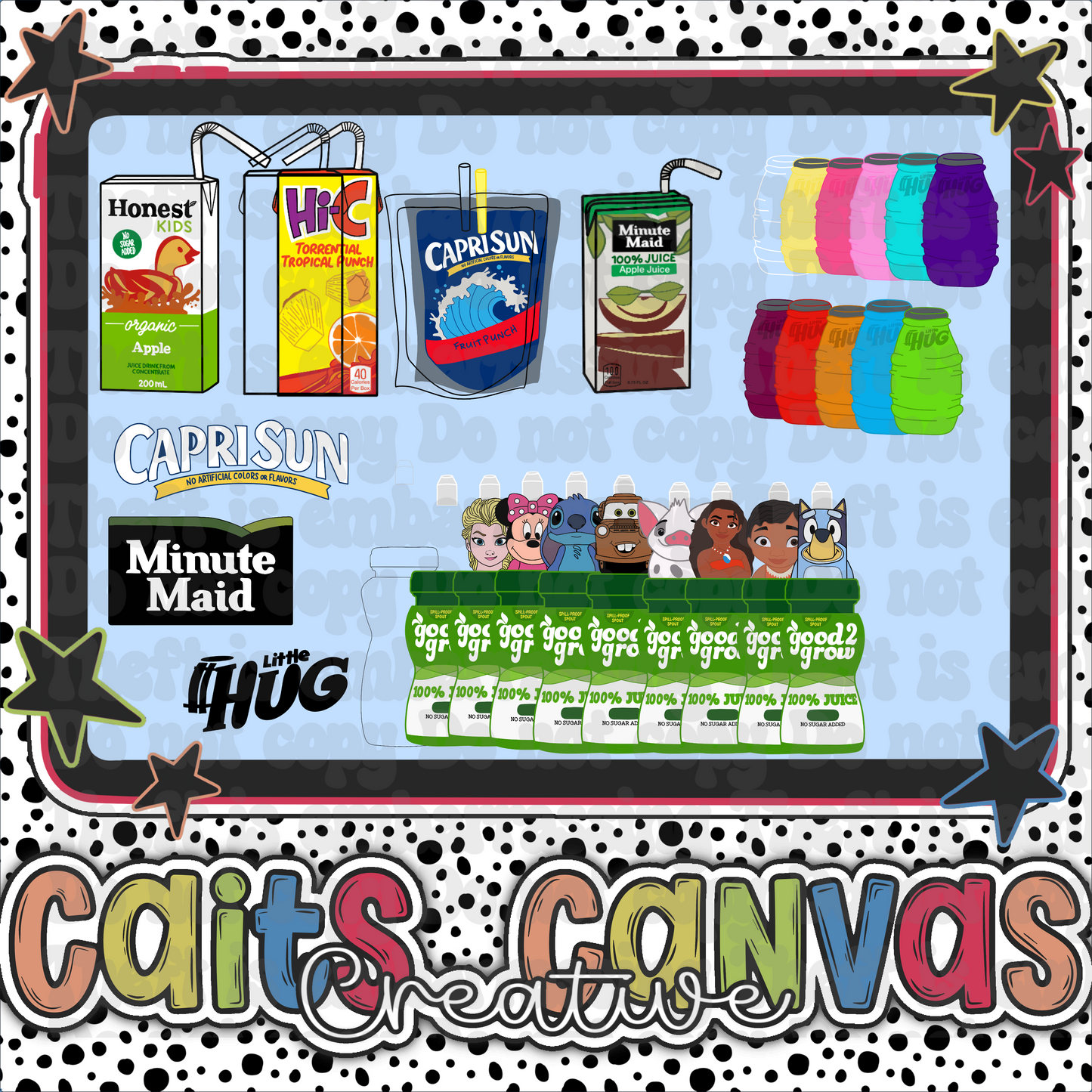 Juice Box Clipart/Outline Bundle
