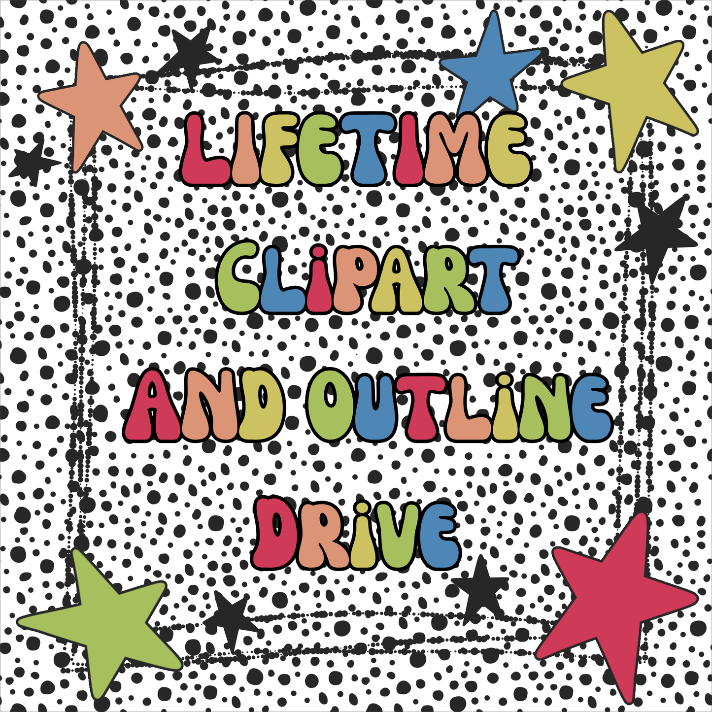 LIFETIME Clipart AND Outline Drive