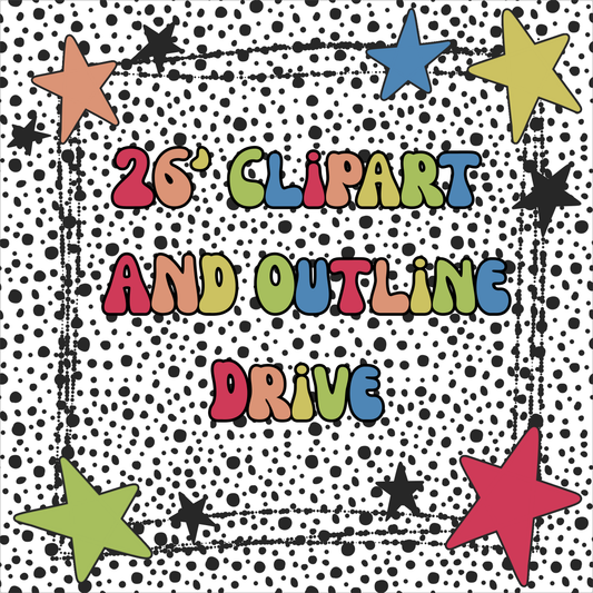 26’ Clipart AND Outline Drive