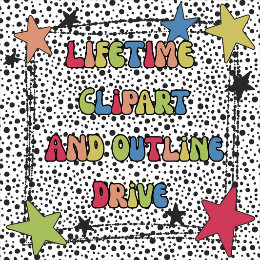LIFETIME Clipart AND Outline Drive